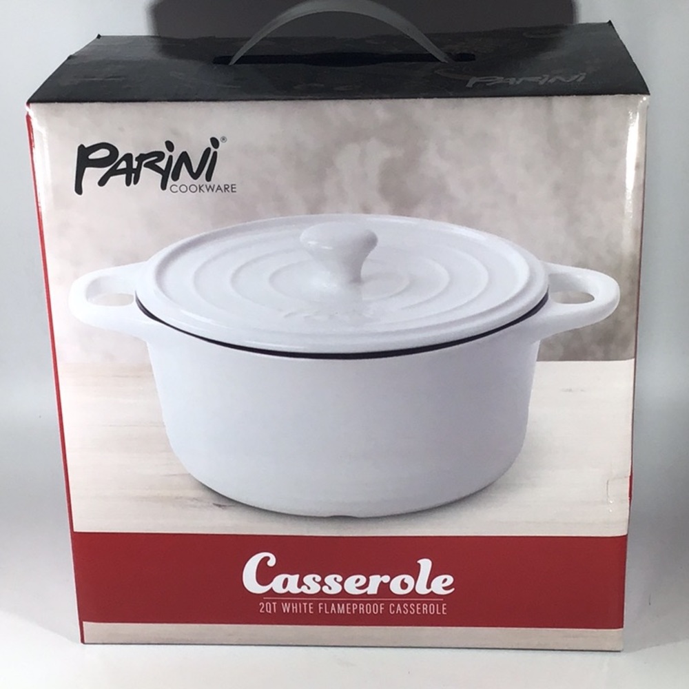 COPY - New Parini Casserole 2 QT. White Flameproof